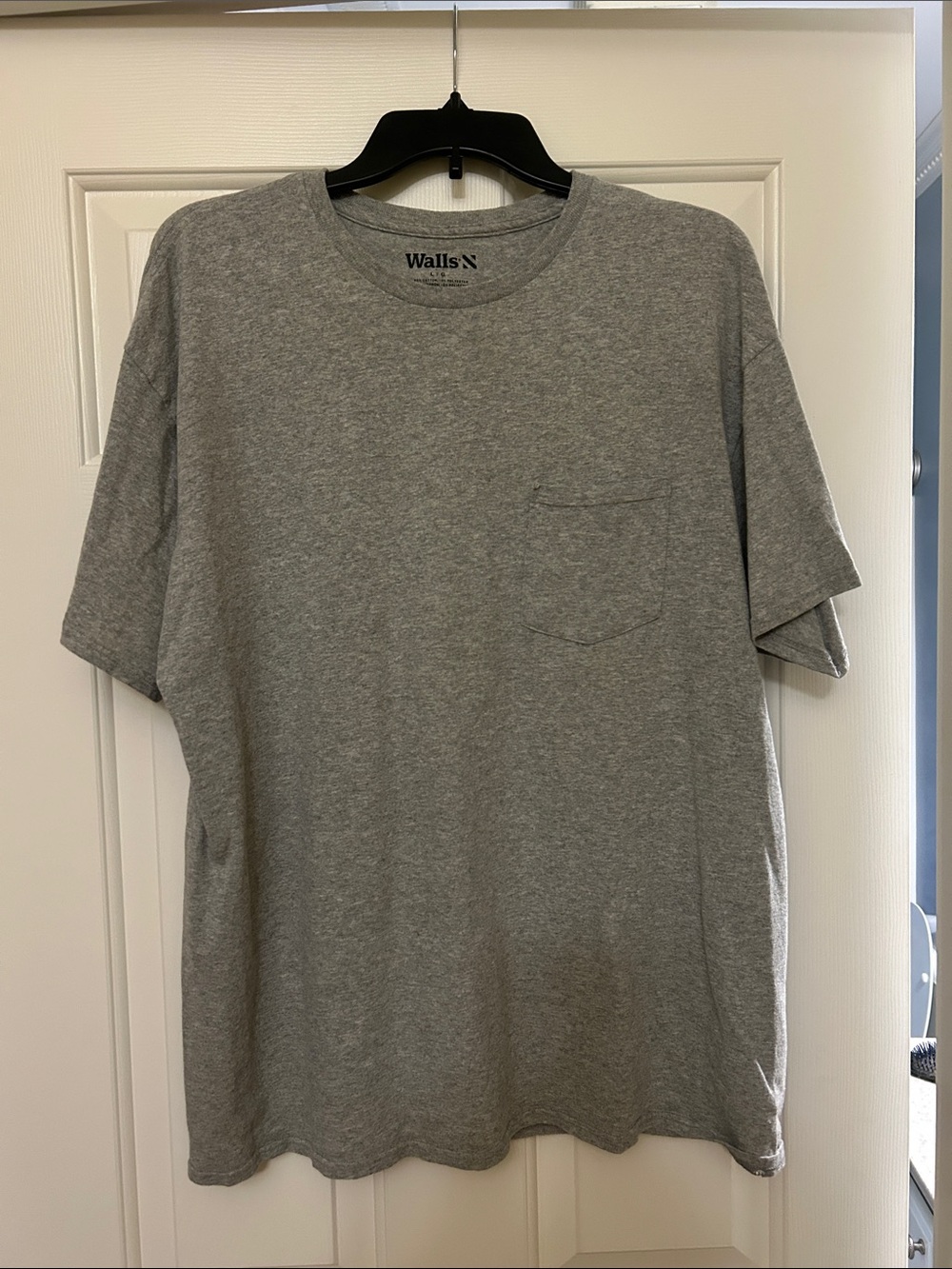 Walls Men's Heather Gray Short Sleeve Pocket Tee